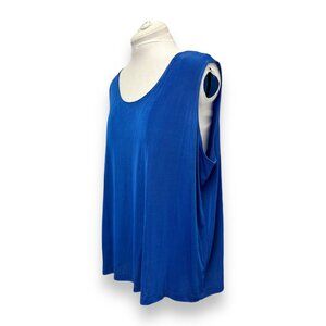 Slinky Brand Women’s Sleeveless Tank Top Stretch Travel Royal Blue 3X